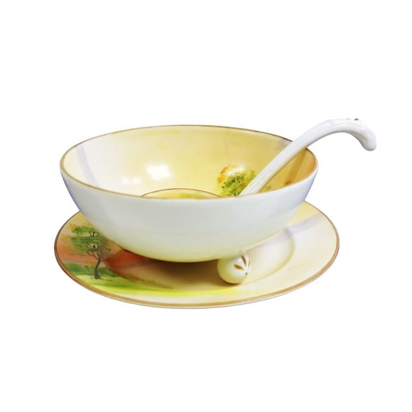 Nippon 3 Piece Mayo Set Hand Painted - Picture 7 of 7